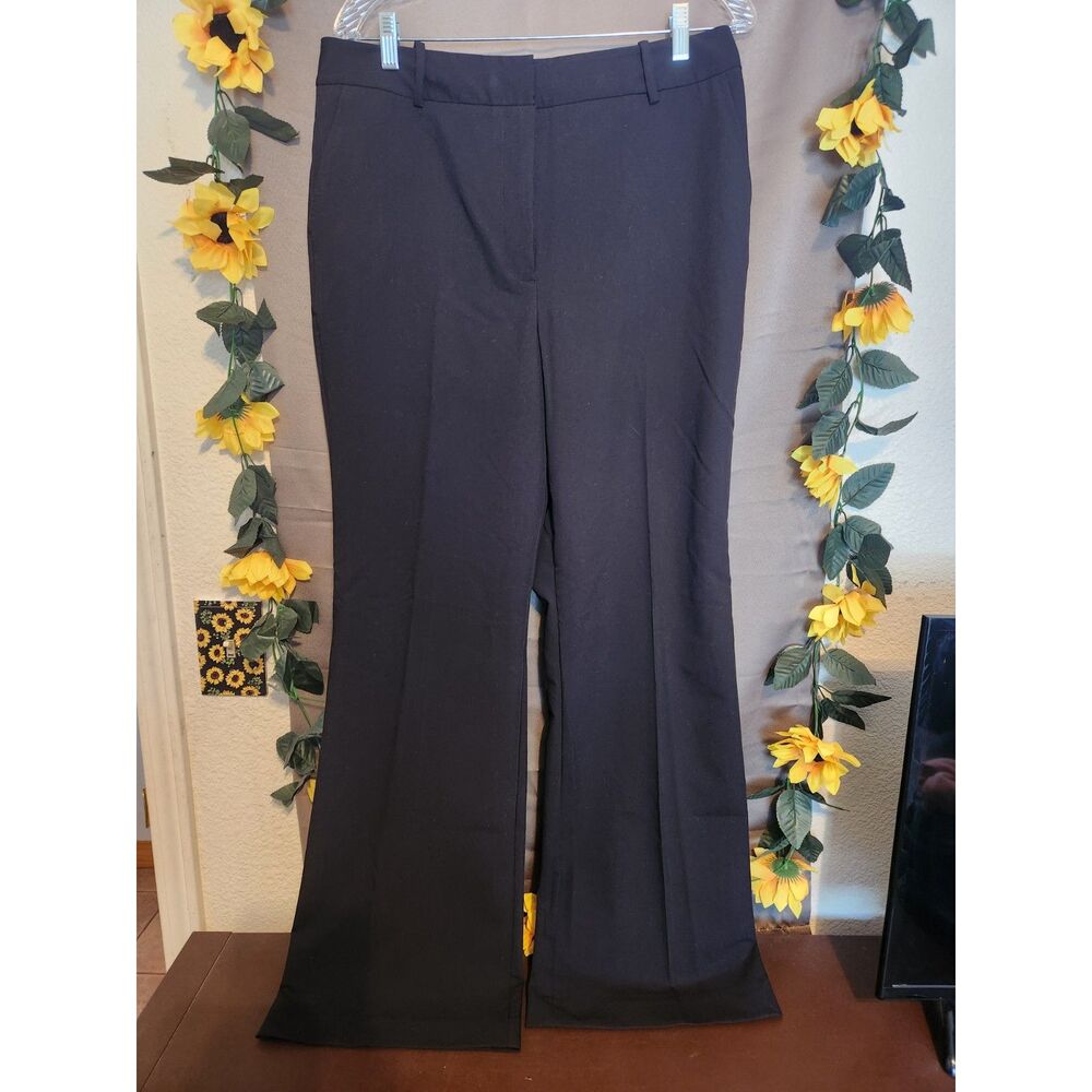 NWT Worthington Women's High Rise Trouser Pants - Size 12 Black Flare Career Dre